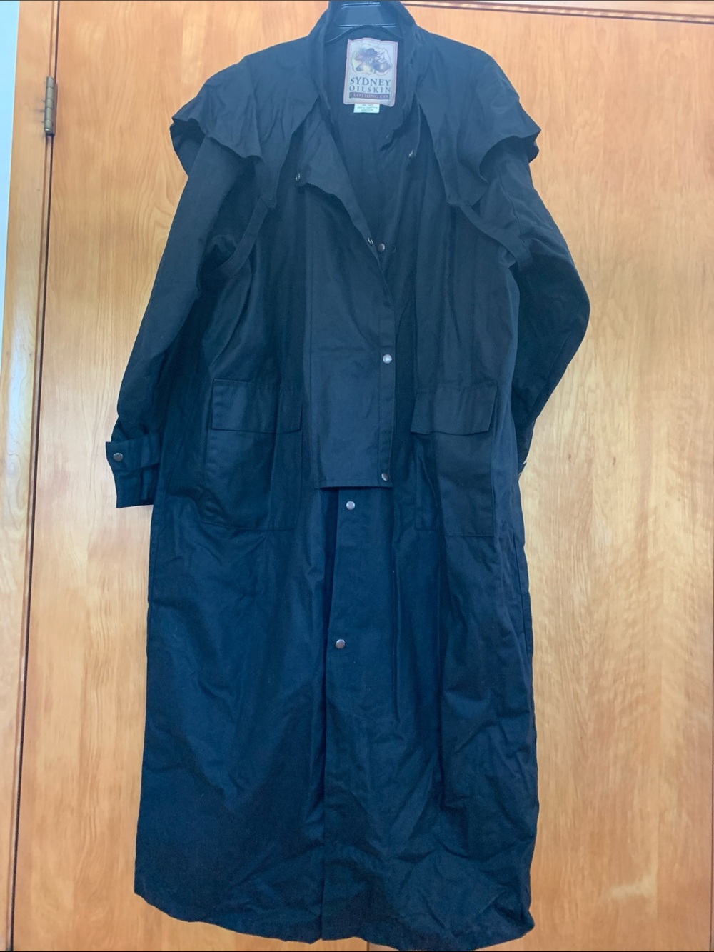 Sydney Oilskin Made in Australia 100% cotton Black waxed drover coat 3XL
